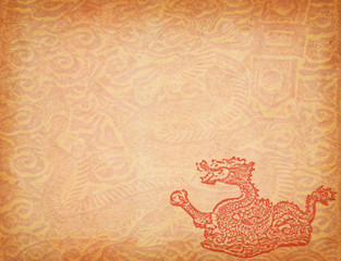 Wall Mural - New year decoration with dragon art