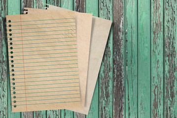 Aufkleber - Paper texture - brown paper sheet on wood background