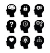 © redkoala - Head brain vecotr icons set