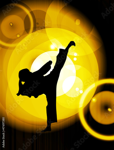 Fotoboard na płycie Ilustracja karate