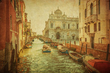Vintage Image Of Venice Canals