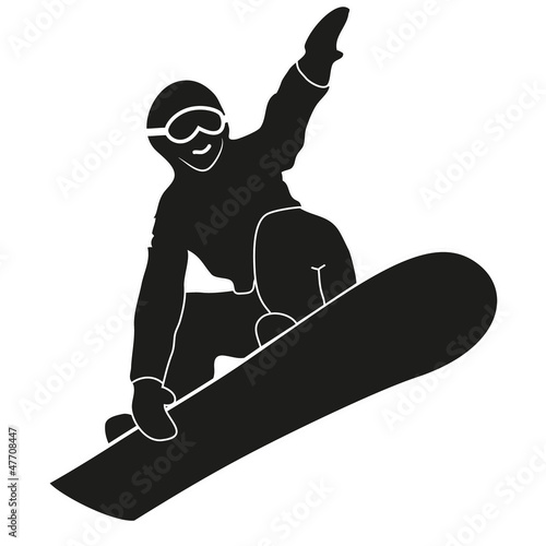 Naklejka na szybę Snowboarder