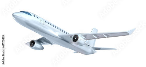 Foto-Doppelrollo - Commercial airplane concept. My own design. Isolated on white (von Alex Mit)