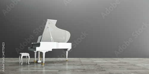 Fotografie, Tablou  Flügel, Piano, Innenraum, Musik