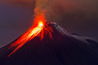 Leinwandbild Motiv eruption of the volcano with molten lava