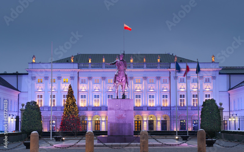 Naklejka samoprzylepna Pałac Prezydenta RP w Warszawie, Polska