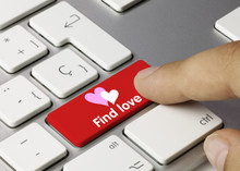 Find Love Keyboard Key. Finger