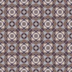 Poster - Seamless colorful retro pattern background