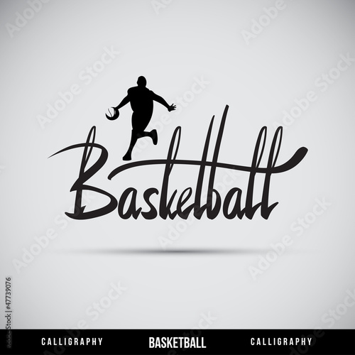 Basketball hand lettering handmade calligraphy Buy this stock