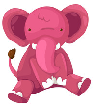 Pink Elephant Vector