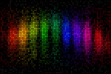 Abstract multicolor disco lights mosaic background