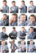 © vitmark - Business theme: Collage of portrait of  handsome  business man