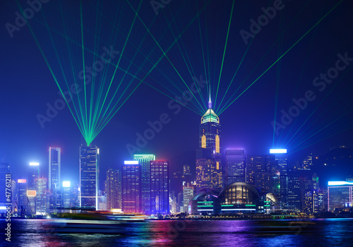 Obraz na płótnie canvas czteroczęściowy "tetraptyk" Hongkong