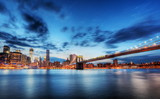 Fototapeta  - New York skyline by night.
