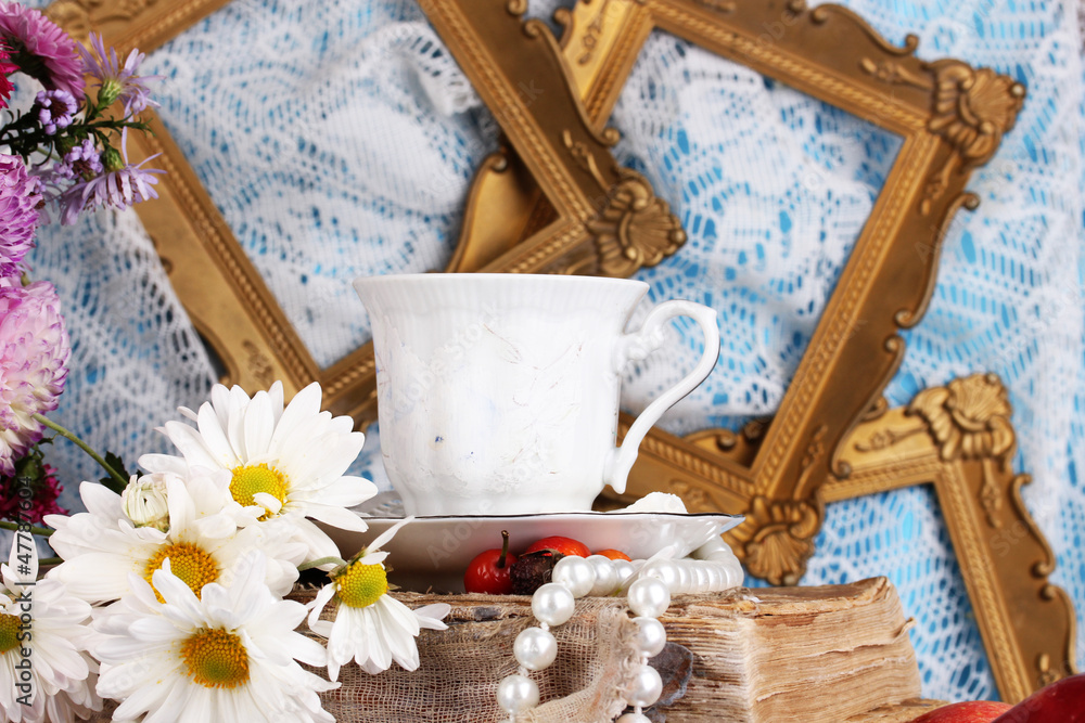 Ancient autumn still life close-up