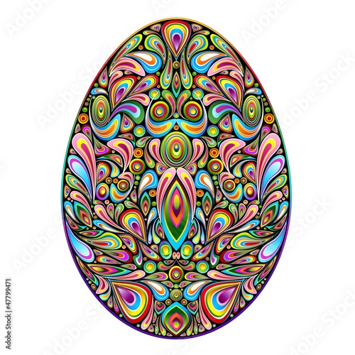 Board z aluminiowym obramowaniem Easter egg design psychedelic ozdobnych easter egg