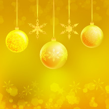 Illustration Of Three Christmas Decoration Balls