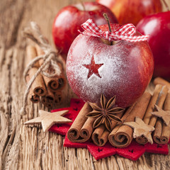 Wall Mural - Red winter apples