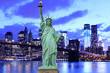 Brooklyn Bridge and The Statue of Liberty , New York City