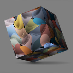 Canvas Print - Vector colorful cube