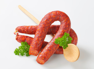 Canvas Print - Spicy sausages