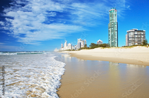 Naklejka samoprzylepna Raj dla surferów, złote wybrzeże, Queensland, Australia