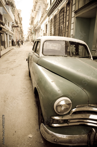 Obraz w ramie Cuban antique car