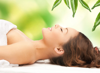 Poster - beautiful woman in spa salon