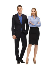 Wall Mural - man and woman in formal clothes