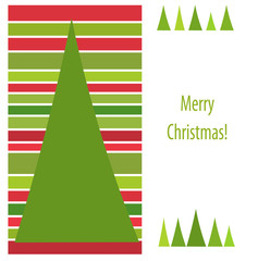 Wall Mural - christmas stripes card