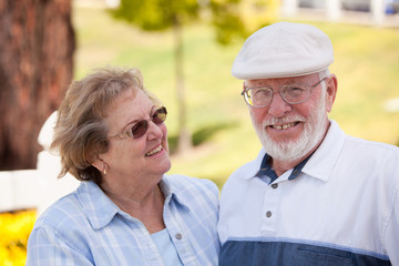 Wall Mural - Happy Senior Couple in The Park