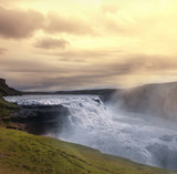 Fototapeta Miasto - Waterfall in Iceland