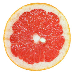 Wall Mural - Cut grapefruit close up isolated