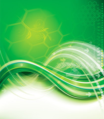 Aufkleber - Abstract background of green technology.