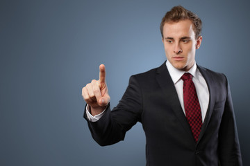 Man with Touchscreen