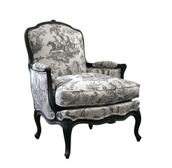 vintage luxury armchair isolated with clipping path