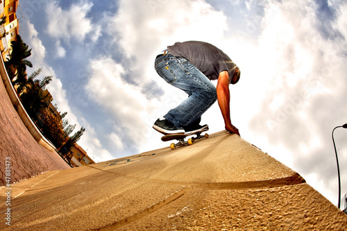 Naklejka na szybę hdr skateboard