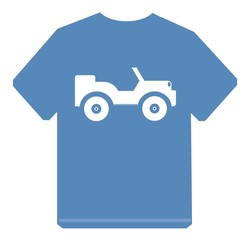 Poster - Voiture 4x4 tout-terrain dans un t-shirt