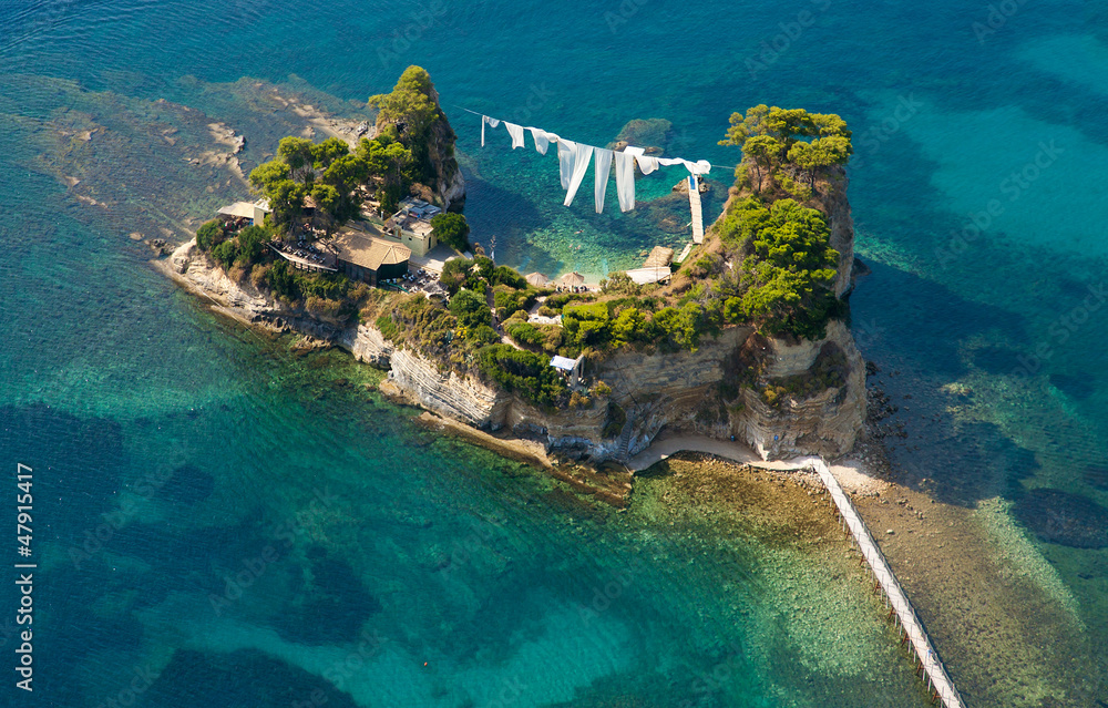 Obraz na płótnie the island of Zakynthos Greece from the air w salonie