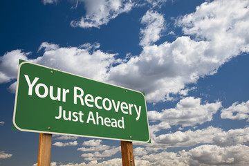 Wall Mural - Your Recovery Green Road Sign