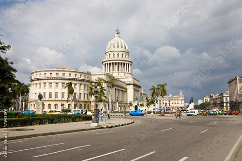 Plakat na papierze fotorealistycznym Capitol, Havana, Kuba