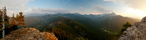 Board z aluminiowym obramowaniem Tatry widok z nosala