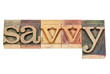 © MarekPhotoDesign.com - savvy word in wood type