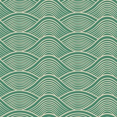 Wall Mural - japanese seamless ocean wave pattern