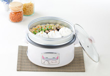 Electric Rice Cooker And The Tray For Steaming Food