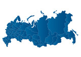 Fototapeta Mapy - Vector map of the Russian Federation