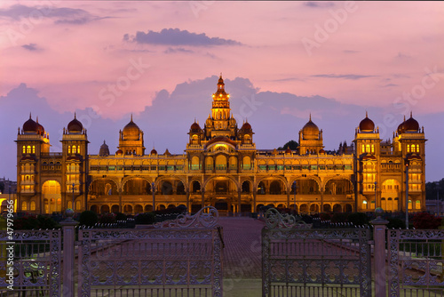 Obraz na płótnie canvas Mysore miejsce w nocy, mysore, indie
