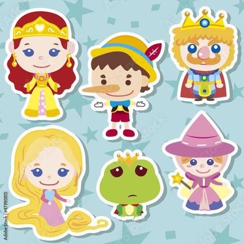 Fototapeta dla dzieci Cartoon story people icons