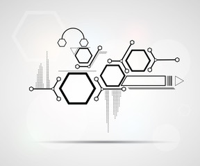 Social network connected by a cell background