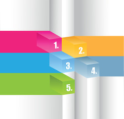 Aufkleber - Abstract vector color cubes background